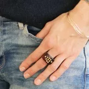 Perles sans trou - mini boules 3 mm - Placage Argent fin x100