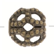 Perles rondes filigranées 4 mm - Bronze x20