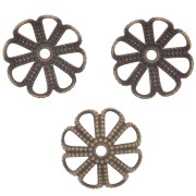 Coupelles filigranées 9 mm - Bronze x10