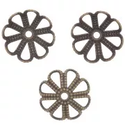 Coupelles filigranées 9 mm - Bronze x10