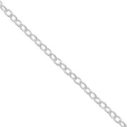 Chaîne maille Forçat ovale 1 mm - Argent 925 x1m
