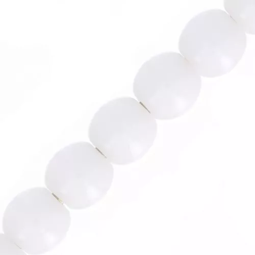 Perles en verre tchèque rondes 3 mm - Opaque White x50
