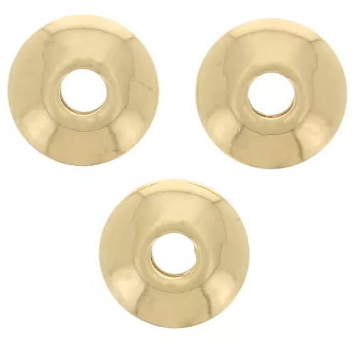 Perles rondelles lisses 6 mm - Doré à l'or fin x10