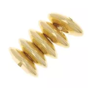 Perles rondelles lisses 6 mm - Doré à l'or fin x10