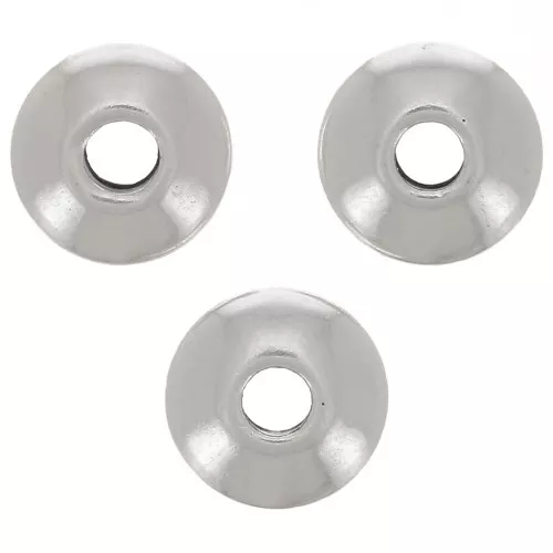 Perles rondelles lisses 6 mm - Placage argent fin vieilli x10