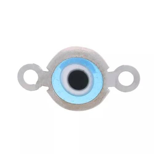 Intercalaires oeil avec résine 12x7 mm - Acier inoxydable 304 - Bleu clair x10