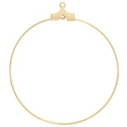 Supports boucles d'oreilles - Créoles à décorer 40 mm - Acier inox 316L Doré x2