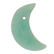 Pendentif demi-lune facetté 20.5x14 mm en pierre gemme - Amazonite x1