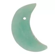 Pendentif demi-lune facetté 20.5x14 mm en pierre gemme - Amazonite x1