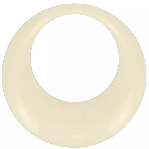 Pendentif rond évidé en résine opaque 44 mm - Ecru x1