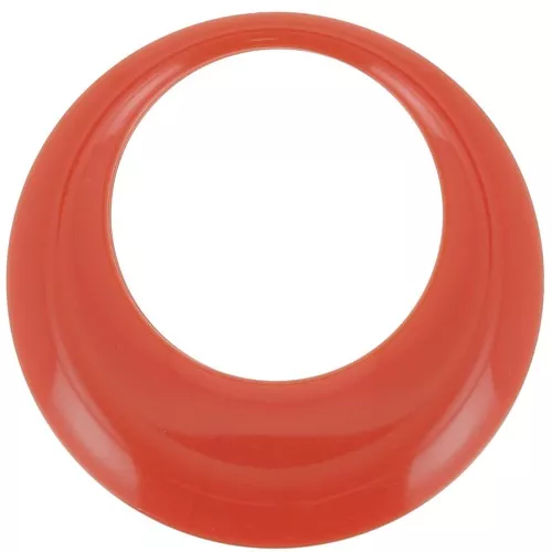 Pendentif rond évidé en résine opaque 44 mm - Terre cuite x1