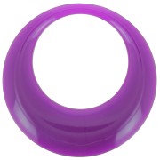 Pendentif rond évidé en résine opaque 44 mm - Prune x1