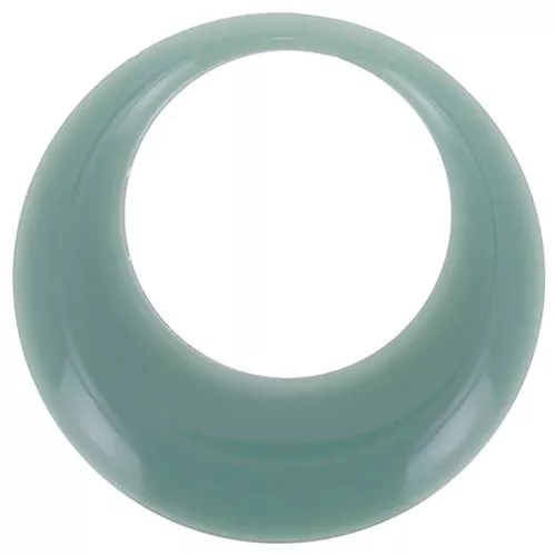 Pendentif rond évidé en résine opaque 44 mm - Celadon x1