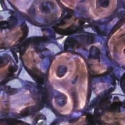 SuperDuo 2,5x5 mm Luster Transparent Amethyst x10g|raw }}