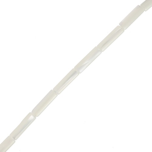 Perles tubes en nacre 13.5x4 mm x40cm