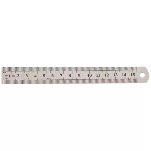 Règle graduée 15 cm - Acier inoxydable x1