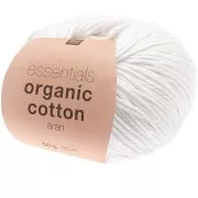 Essentials Organic Cotton Aran - Blanc x50g