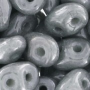 SuperDuo 2,5x5 mm Opaque Grey Ceramic Look x10g