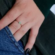 Bague fine avec plateau pour cabochon 4 mm - Taille 51 - Gold filled (or laminé) x1