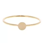 Bague fine avec plateau pour cabochon 4 mm - Taille 54 - Gold filled (or laminé)   x1