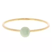 Bague fine avec plateau pour cabochon 4 mm - Taille 54 - Gold filled (or laminé)   x1