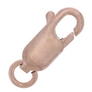 Fermoir mousqueton 12 mm avec anneau ouvert - Rose Gold filled (or laminé)  x1