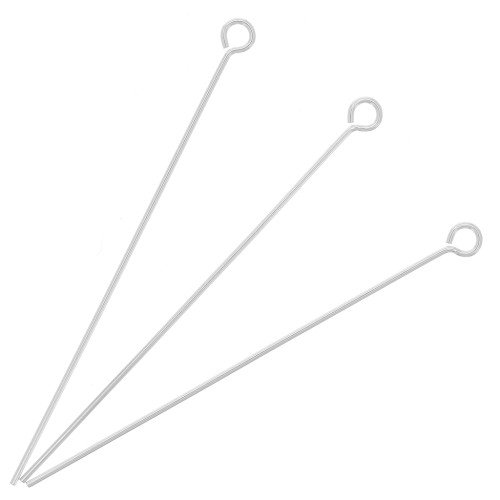 Clous tête ronde 38x0.50 mm en Argent 925 x10