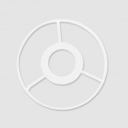 Cercle tête metallique à bague pour création abat jour 10 cm Blanc x1|raw }}