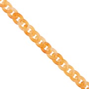 Chaîne acrylique maille gourmette 13 mm - Abricot Marbré x1m|raw }}