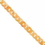 Chaîne acrylique maille gourmette 13 mm - Abricot Marbré x1m
