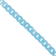 Chaîne acrylique maille gourmette 13 mm - Bleu clair Marbré x1m|raw }}