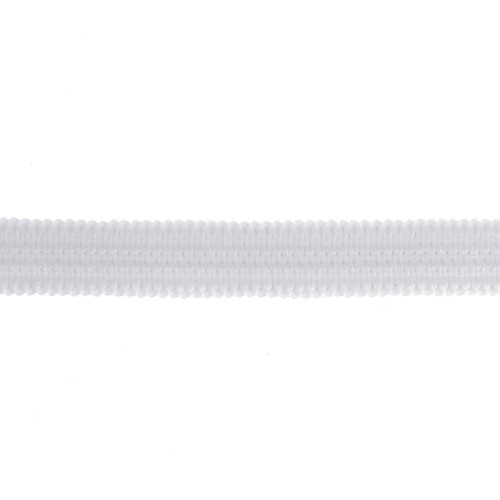 Elastique plat 5 mm - Blanc x1m