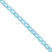Chaîne acrylique maille forçat 11 mm - Bleu clair Marbré x1m|raw }}