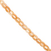 Chaîne acrylique maille forçat 11 mm - Abricot Marbré x1m|raw }}