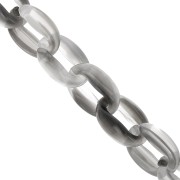 Chaîne acrylique maille forçat 11 mm - Gris Marbré x1m