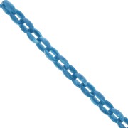 Chaîne acrylique maille forçat 11 mm - Bleu pétrole Marbré x1m|raw }}