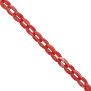 Chaîne acrylique maille forçat 11 mm - Rouge corail Marbré x1m|raw }}