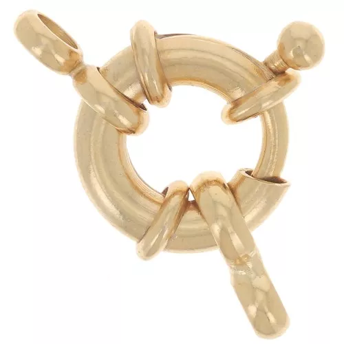 Fermoir bouée 11 mm - Doré à l'or fin x1
