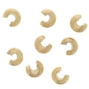 Caches perles à écraser 2 mm - Doré à l'or fin x25|raw }}