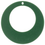 Pendentif rond évidé en acrylique 50 mm - Vert sapin x1