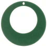 Pendentif rond évidé en acrylique 50 mm - Vert sapin x1