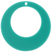 Pendentif rond évidé en acrylique 50 mm - Vert turquoise x1|raw }}