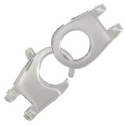 Fermoir mousqueton 2 rangs pour tissage 24x10 mm - Argent 925 x1