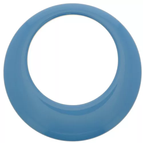 Pendentif rond évidé en résine opaque 50 mm - Bleu lapis x1