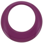 Pendentif rond évidé en résine opaque 50 mm - Aubergine x1