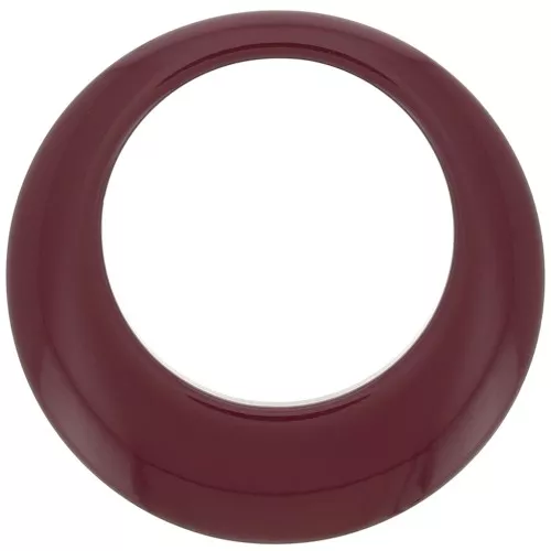 Pendentif rond évidé en résine opaque 50 mm - Grenat x1