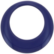 Pendentif rond évidé en résine opaque 50 mm - Bleu marine x1|raw }}