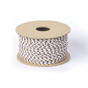 Cordon en coton tressé 2 mm - Marron - Beige - Blanc - Gris x1m|raw }}