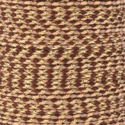 Cordon en coton tressé et fil métallisé 1.5 mm - Marron - Beige - Sable - Doré x1m|raw }}
