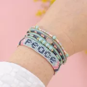 Perles en résine opaque 4 mm - Taupe x15